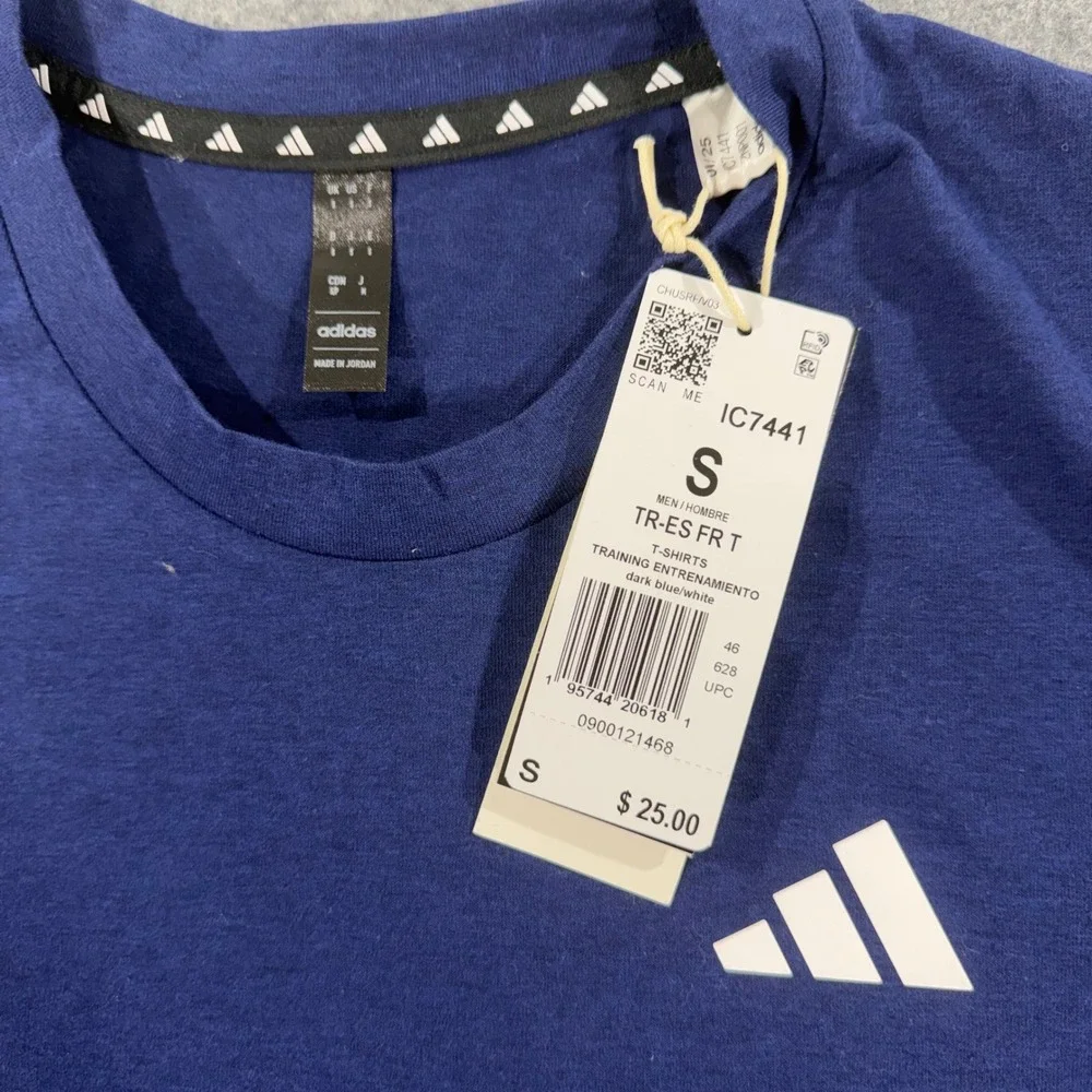 Adidas Mens Train Essentials Feelready T-Shirt Dark Blue Navy Small